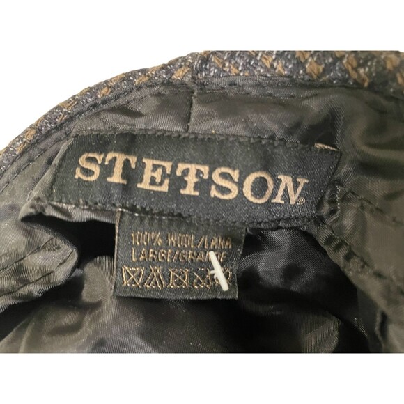 Stetson Flat Cap Men's L Gray 100% Wool Vintage Classic Style - Picture 7 of 7